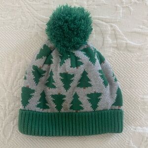 Hanna Andersson Gray Evergreen Tree Pom Pom Hat